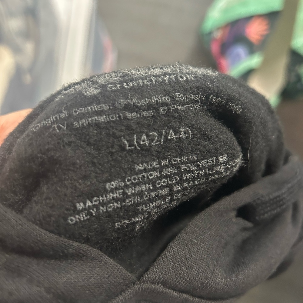 NWOT Crunchyroll Animae Black Graphic Hoodie - Picture 7 of 8